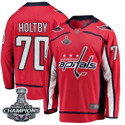 Breakaway Fanatics Branded Men's Braden Holtby Red Home Jersey - #70 Hockey Washington Capitals 2018 Stanley Cup Final Champions