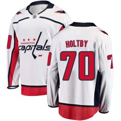 Breakaway Fanatics Branded Men's Braden Holtby White Away Jersey - #70 Hockey Washington Capitals