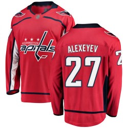 Breakaway Fanatics Branded Men's Alexander Alexeyev Red Home Jersey - #27 Hockey Washington Capitals