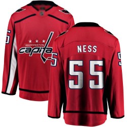Breakaway Fanatics Branded Men's Aaron Ness Red Home Jersey - #55 Hockey Washington Capitals