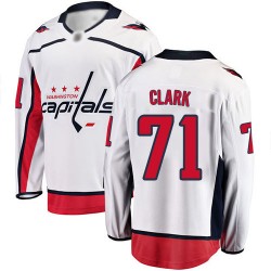 Breakaway Fanatics Branded Men's Kody Clark White Away Jersey - #71 Hockey Washington Capitals