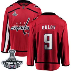 Breakaway Fanatics Branded Men's Dmitry Orlov Red Home Jersey - #9 Hockey Washington Capitals 2018 Stanley Cup Final Champions