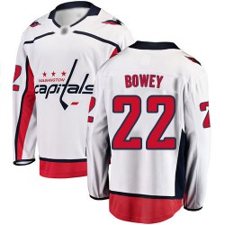 Breakaway Fanatics Branded Men's Madison Bowey White Away Jersey - #22 Hockey Washington Capitals