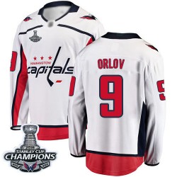 Breakaway Fanatics Branded Men's Dmitry Orlov White Away Jersey - #9 Hockey Washington Capitals 2018 Stanley Cup Final Champions