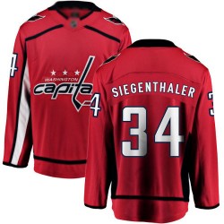 Breakaway Fanatics Branded Men's Jonas Siegenthaler Red Home Jersey - #34 Hockey Washington Capitals