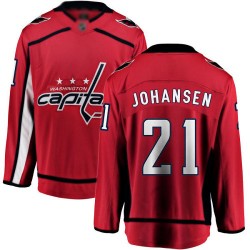 Breakaway Fanatics Branded Men's Lucas Johansen Red Home Jersey - #21 Hockey Washington Capitals