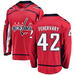 Breakaway Fanatics Branded Men's Martin Fehervary Red Home Jersey - #42 Hockey Washington Capitals
