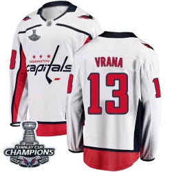 Breakaway Fanatics Branded Men's Jakub Vrana White Away Jersey - #13 Hockey Washington Capitals 2018 Stanley Cup Final Champions