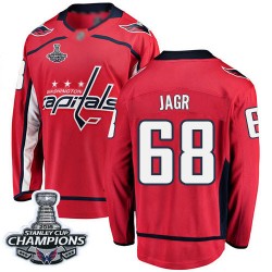 Breakaway Fanatics Branded Men's Jaromir Jagr Red Home Jersey - #68 Hockey Washington Capitals 2018 Stanley Cup Final Champions