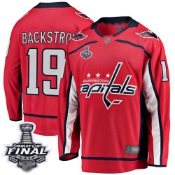 Breakaway Fanatics Branded Men's Nicklas Backstrom Red Home Jersey - #19 Hockey Washington Capitals 2018 Stanley Cup Final Champ