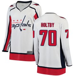 Breakaway Fanatics Branded Women's Braden Holtby White Away Jersey - #70 Hockey Washington Capitals