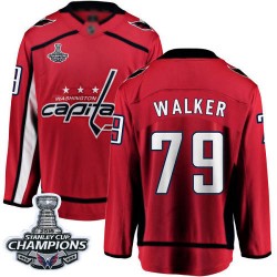Breakaway Fanatics Branded Men's Nathan Walker Red Home Jersey - #79 Hockey Washington Capitals 2018 Stanley Cup Final Champions