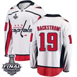 Breakaway Fanatics Branded Men's Nicklas Backstrom White Away Jersey - #19 Hockey Washington Capitals 2018 Stanley Cup Final Cha