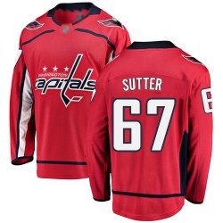 Breakaway Fanatics Branded Men's Riley Sutter Red Home Jersey - #67 Hockey Washington Capitals