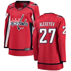 Breakaway Fanatics Branded Women's Alexander Alexeyev Red Home Jersey - #27 Hockey Washington Capitals