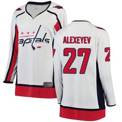 Breakaway Fanatics Branded Women's Alexander Alexeyev White Away Jersey - #27 Hockey Washington Capitals