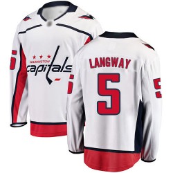 Breakaway Fanatics Branded Men's Rod Langway White Away Jersey - #5 Hockey Washington Capitals