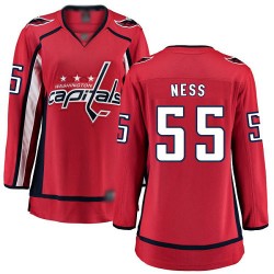 Breakaway Fanatics Branded Women's Aaron Ness Red Home Jersey - #55 Hockey Washington Capitals