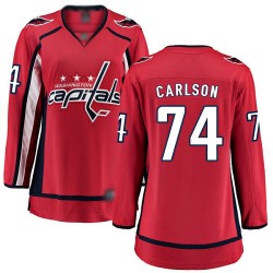 Breakaway Fanatics Branded Women's John Carlson Red Home Jersey - #74 Hockey Washington Capitals