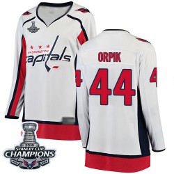 Breakaway Fanatics Branded Women's Brooks Orpik White Away Jersey - #44 Hockey Washington Capitals 2018 Stanley Cup Final Champi