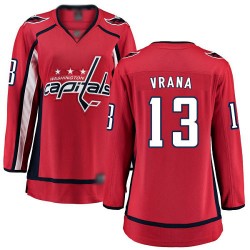 Breakaway Fanatics Branded Women's Jakub Vrana Red Home Jersey - #13 Hockey Washington Capitals