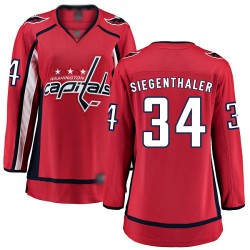 Breakaway Fanatics Branded Women's Jonas Siegenthaler Red Home Jersey - #34 Hockey Washington Capitals