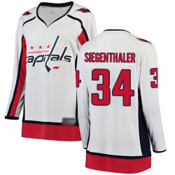 Breakaway Fanatics Branded Women's Jonas Siegenthaler White Away Jersey - #34 Hockey Washington Capitals