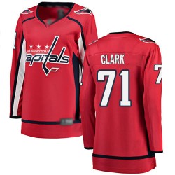 Breakaway Fanatics Branded Women's Kody Clark Red Home Jersey - #71 Hockey Washington Capitals