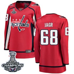 Breakaway Fanatics Branded Women's Jaromir Jagr Red Home Jersey - #68 Hockey Washington Capitals 2018 Stanley Cup Final Champion