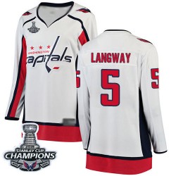 Breakaway Fanatics Branded Women's Rod Langway White Away Jersey - #5 Hockey Washington Capitals 2018 Stanley Cup Final Champion