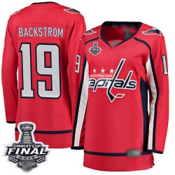 Breakaway Fanatics Branded Women's Nicklas Backstrom Red Home Jersey - #19 Hockey Washington Capitals 2018 Stanley Cup Final Cha
