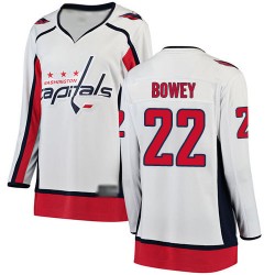 Breakaway Fanatics Branded Women's Madison Bowey White Away Jersey - #22 Hockey Washington Capitals