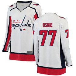 Breakaway Fanatics Branded Women's T.J. Oshie White Away Jersey - #77 Hockey Washington Capitals