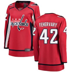 Breakaway Fanatics Branded Women's Martin Fehervary Red Home Jersey - #42 Hockey Washington Capitals