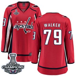 Breakaway Fanatics Branded Women's Nathan Walker Red Home Jersey - #79 Hockey Washington Capitals 2018 Stanley Cup Final Champio