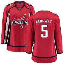 Breakaway Fanatics Branded Women's Rod Langway Red Home Jersey - #5 Hockey Washington Capitals