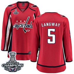 Breakaway Fanatics Branded Women's Rod Langway Red Home Jersey - #5 Hockey Washington Capitals 2018 Stanley Cup Final Champions