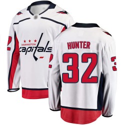 Breakaway Fanatics Branded Youth Dale Hunter White Away Jersey - #32 Hockey Washington Capitals