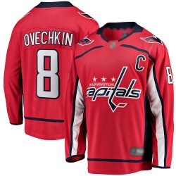 Breakaway Fanatics Branded Youth Alex Ovechkin Red Home Jersey - #8 Hockey Washington Capitals