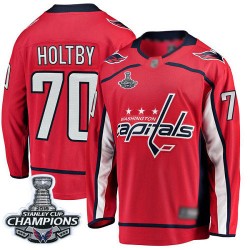 Breakaway Fanatics Branded Youth Braden Holtby Red Home Jersey - #70 Hockey Washington Capitals 2018 Stanley Cup Final Champions