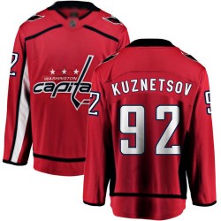 Breakaway Fanatics Branded Youth Evgeny Kuznetsov Red Home Jersey - #92 Hockey Washington Capitals
