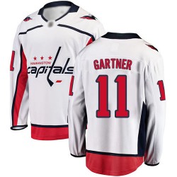 Breakaway Fanatics Branded Youth Mike Gartner White Away Jersey - #11 Hockey Washington Capitals