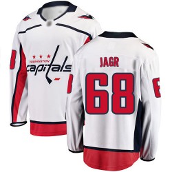 Breakaway Fanatics Branded Youth Jaromir Jagr White Away Jersey - #68 Hockey Washington Capitals