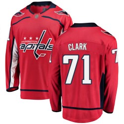 Breakaway Fanatics Branded Youth Kody Clark Red Home Jersey - #71 Hockey Washington Capitals