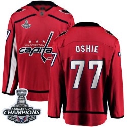 Breakaway Fanatics Branded Youth T.J. Oshie Red Home Jersey - #77 Hockey Washington Capitals 2018 Stanley Cup Final Champions