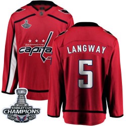 Breakaway Fanatics Branded Youth Rod Langway Red Home Jersey - #5 Hockey Washington Capitals 2018 Stanley Cup Final Champions