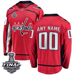Breakaway Fanatics Branded Men's Red Home Jersey - Hockey Customized Washington Capitals 2018 Stanley Cup Final Champions