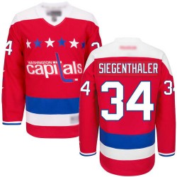 Premier Women's Jonas Siegenthaler Red Alternate Jersey - #34 Hockey Washington Capitals