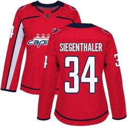 Premier Women's Jonas Siegenthaler Red Home Jersey - #34 Hockey Washington Capitals