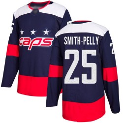 Authentic Men's Devante Smith-Pelly Navy Blue Jersey - #25 Hockey Washington Capitals 2018 Stadium Series